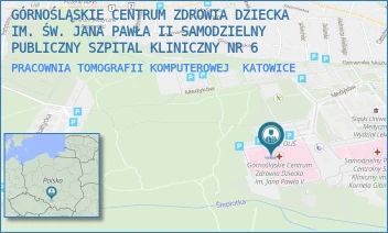 PRACOWNIA TOMOGRAFII KOMPUTEROWEJ - GÓRNOŚLĄSKIE CENTRUM ZDROWIA DZIECKA IM. ŚW. JANA PAWŁA II SAMODZIELNY PUBLICZNY SZPITAL KLINICZNY NR 6 - UL. MEDYKÓW 16,  KATOWICE