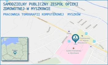 PRACOWNIA TOMOGRAFII KOMPUTEROWEJ - SAMODZIELNY PUBLICZNY ZESPÓŁ OPIEKI ZDROWOTNEJ W MYSZKOWIE - UL. ALEJA WOLNOŚCI 29,  MYSZKÓW