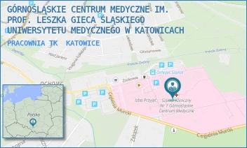 PRACOWNIA TK - GÓRNOŚLĄSKIE CENTRUM MEDYCZNE IM. PROF. LESZKA GIECA ŚLĄSKIEGO UNIWERSYTETU MEDYCZNEGO W KATOWICACH - UL. ZIOŁOWA 45-47,  KATOWICE