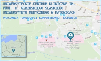 PRACOWNIA TOMOGRAFII KOMPUTEROWEJ - UNIWERSYTECKIE CENTRUM KLINICZNE IM. PROF. K. GIBIŃSKIEGO ŚLĄSKIEGO UNIWERSYTETU MEDYCZNEGO W KATOWICACH - UL. MEDYKÓW 14,  KATOWICE