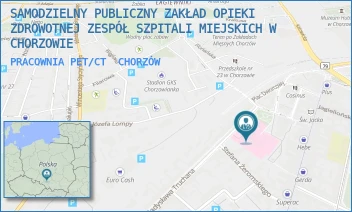 PRACOWNIA PET/CT - SAMODZIELNY PUBLICZNY ZAKŁAD OPIEKI ZDROWOTNEJ ZESPÓŁ SZPITALI MIEJSKICH W CHORZOWIE - UL. WŁADYSŁAWA TRUCHANA 7,  CHORZÓW