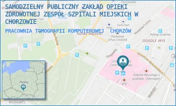 PRACOWNIA TOMOGRAFII KOMPUTEROWEJ - SAMODZIELNY PUBLICZNY ZAKŁAD OPIEKI ZDROWOTNEJ ZESPÓŁ SZPITALI MIEJSKICH W CHORZOWIE - UL. STRZELCÓW BYTOMSKICH 11,  CHORZÓW