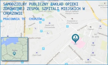 PRACOWNIA TK - SAMODZIELNY PUBLICZNY ZAKŁAD OPIEKI ZDROWOTNEJ ZESPÓŁ SZPITALI MIEJSKICH W CHORZOWIE - UL. WŁADYSŁAWA TRUCHANA 7,  CHORZÓW