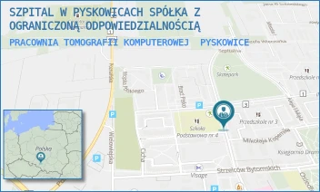 PRACOWNIA TOMOGRAFII KOMPUTEROWEJ - SZPITAL W PYSKOWICACH SPÓŁKA Z OGRANICZONĄ ODPOWIEDZIALNOŚCIĄ - UL. SZPITALNA 2,  PYSKOWICE