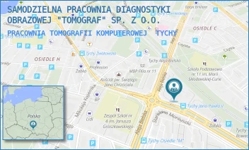 PRACOWNIA TOMOGRAFII KOMPUTEROWEJ - SAMODZIELNA PRACOWNIA DIAGNOSTYKI OBRAZOWEJ "TOMOGRAF" SP. Z O.O. - UL. ALEJA BIELSKA 105,  TYCHY