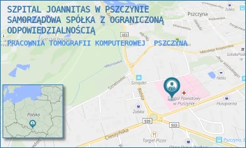 PRACOWNIA TOMOGRAFII KOMPUTEROWEJ - SZPITAL JOANNITAS W PSZCZYNIE SAMORZĄDOWA SPÓŁKA Z OGRANICZONĄ ODPOWIEDZIALNOŚCIĄ W RESTRUKTURYZACJI - UL. DR. WITOLDA ANTESA 11,  PSZCZYNA