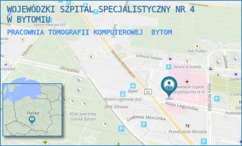 PRACOWNIA TOMOGRAFII KOMPUTEROWEJ - WOJEWÓDZKI SZPITAL SPECJALISTYCZNY NR 4 W BYTOMIU - UL. ALEJA LEGIONÓW 10,  BYTOM