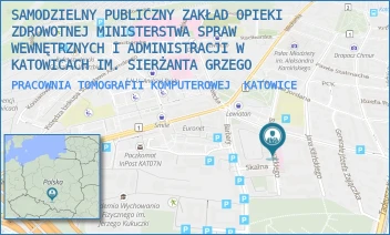 PRACOWNIA TOMOGRAFII KOMPUTEROWEJ - SAMODZIELNY PUBLICZNY ZAKŁAD OPIEKI ZDROWOTNEJ MINISTERSTWA SPRAW WEWNĘTRZNYCH I ADMINISTRACJI W KATOWICACH IM. SIERŻANTA GRZEGO - UL. BARTOSZA GŁOWACKIEGO 10,  KATOWICE