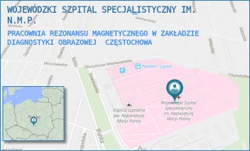 PRACOWNIA REZONANSU MAGNETYCZNEGO W ZAKŁADZIE DIAGNOSTYKI OBRAZOWEJ - WOJEWÓDZKI SZPITAL SPECJALISTYCZNY IM. N.M.P. - UL. BIALSKA 104/118,  CZĘSTOCHOWA