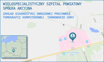 ZAKŁAD DIAGNOSTYKI OBRAZOWEJ PRACOWNIA TOMOGRAFII KOMPUTEROWEJ - WIELOSPECJALISTYCZNY SZPITAL POWIATOWY SPÓŁKA AKCYJNA - UL. PYSKOWICKA 47-51,  TARNOWSKIE GÓRY