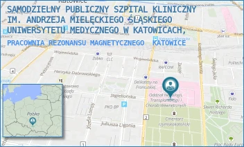 PRACOWNIA REZONANSU MAGNETYCZNEGO - SAMODZIELNY PUBLICZNY SZPITAL KLINICZNY IM. ANDRZEJA MIELĘCKIEGO ŚLĄSKIEGO UNIWERSYTETU MEDYCZNEGO W KATOWICACH, - UL. FRANCUSKA 20-24,  KATOWICE