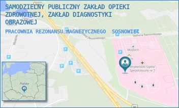 PRACOWNIA REZONANSU MAGNETYCZNEGO - SAMODZIELNY PUBLICZNY ZAKŁAD OPIEKI ZDROWOTNEJ, ZAKŁAD DIAGNOSTYKI OBRAZOWEJ - UL. PLAC MEDYKÓW 2,  SOSNOWIEC