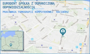 PRACOWNIA TOMOGRAFII KOMPUTEROWEJ - EURODENT SPÓŁKA Z OGRANICZONĄ ODPOWIEDZIALNOŚCIĄ - UL. HENRYKA SIENKIEWICZA 2/1,  RACIBÓRZ