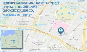 PRACOWNIA MR - CENTRUM NAUKOWO-BADAWCZE ARTMEDIK SPÓŁKA Z OGRANICZONĄ ODPOWIEDZIALNOŚCIĄ - GENERAŁA TADEUSZA KOŚCIUSZKI 25,  KIELCE