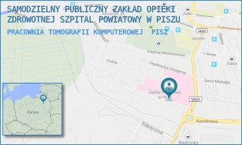 PRACOWNIA TOMOGRAFII KOMPUTEROWEJ - SAMODZIELNY PUBLICZNY ZAKŁAD OPIEKI ZDROWOTNEJ SZPITAL POWIATOWY W PISZU - SIENKIEWICZA 2,  PISZ