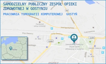 PRACOWNIA TOMOGRAFII KOMPUTEROWEJ - SAMODZIELNY PUBLICZNY ZESPÓŁ OPIEKI ZDROWOTNEJ W GOSTYNIU - PL.K. MARCINKOWSKIEGO 8/9,  GOSTYŃ