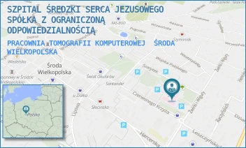 PRACOWNIA TOMOGRAFII KOMPUTEROWEJ - SZPITAL ŚREDZKI SERCA JEZUSOWEGO SPÓŁKA Z OGRANICZONĄ ODPOWIEDZIALNOŚCIĄ - ŻWIRKI I WIGURY 10,  ŚRODA WIELKOPOLSKA