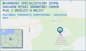 PRACOWNIA TOMOGRAFII KOMPUTEROWEJ - WOJEWÓDZKI SPECJALISTYCZNY ZESPÓŁ ZAKŁADÓW OPIEKI ZDROWOTNEJ CHORÓB PŁUC I GRUŹLICY W WOLICY - WOLICA 113,  GODZIESZE MAŁE