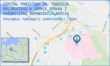 PRACOWNIA TOMOGRAFII KOMPUTEROWEJ - SZPITAL POWIATOWY IM. TADEUSZA MALIŃSKIEGO W ŚREMIE SPÓŁKA Z OGRANICZONĄ ODPOWIEDZIALNOŚCIĄ - CHEŁMOŃSKIEGO 1,  ŚREM