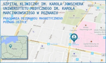 PRACOWNIA REZONANSU MAGNETYCZNEGO - SZPITAL KLINICZNY IM. KAROLA JONSCHERA UNIWERSYTETU MEDYCZNEGO IM. KAROLA MARCINKOWSKIEGO W POZNANIU - SZPITALNA 27/33,  POZNAŃ-JEŻYCE