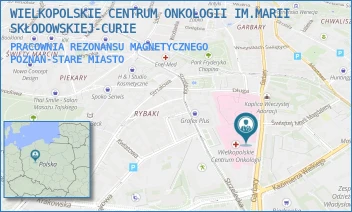 PRACOWNIA REZONANSU MAGNETYCZNEGO - WIELKOPOLSKIE CENTRUM ONKOLOGII IM.MARII SKŁODOWSKIEJ-CURIE - GARBARY 15,  POZNAŃ-STARE MIASTO