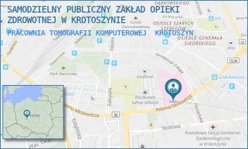PRACOWNIA TOMOGRAFII KOMPUTEROWEJ - SAMODZIELNY PUBLICZNY ZAKŁAD OPIEKI ZDROWOTNEJ W KROTOSZYNIE - MICKIEWICZA 21,  KROTOSZYN