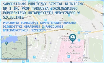 PRACOWNIA TOMOGRAFII KOMPUTEROWEJ ZAKŁADU DIAGNOSTYKI OBRAZOWEJ I RADIOLOGII INTERWENCYJNEJ - UNIWERSYTECKI SZPITAL KLINICZNY NR 1 IM. PROF. TADEUSZA SOKOŁOWSKIEGO PUM W SZCZECINIE - UNII LUBELSKIEJ 1, SZCZECIN