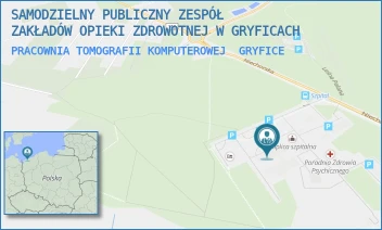 PRACOWNIA TOMOGRAFII KOMPUTEROWEJ - SAMODZIELNY PUBLICZNY ZESPÓŁ ZAKŁADÓW OPIEKI ZDROWOTNEJ W GRYFICACH - NIECHORSKA 27, GRYFICE