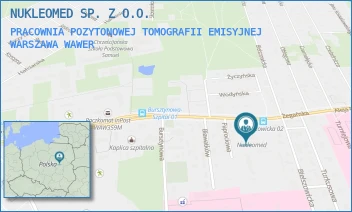 PRACOWNIA POZYTONOWEJ TOMOGRAFII EMISYJNEJ - NUKLEOMED SP. Z O.O. - ŻEGAŃSKA 46A,  WARSZAWA WAWER
